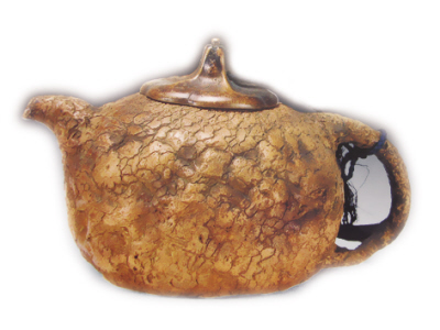 宜興窯玉麟款樹癭壺 清末