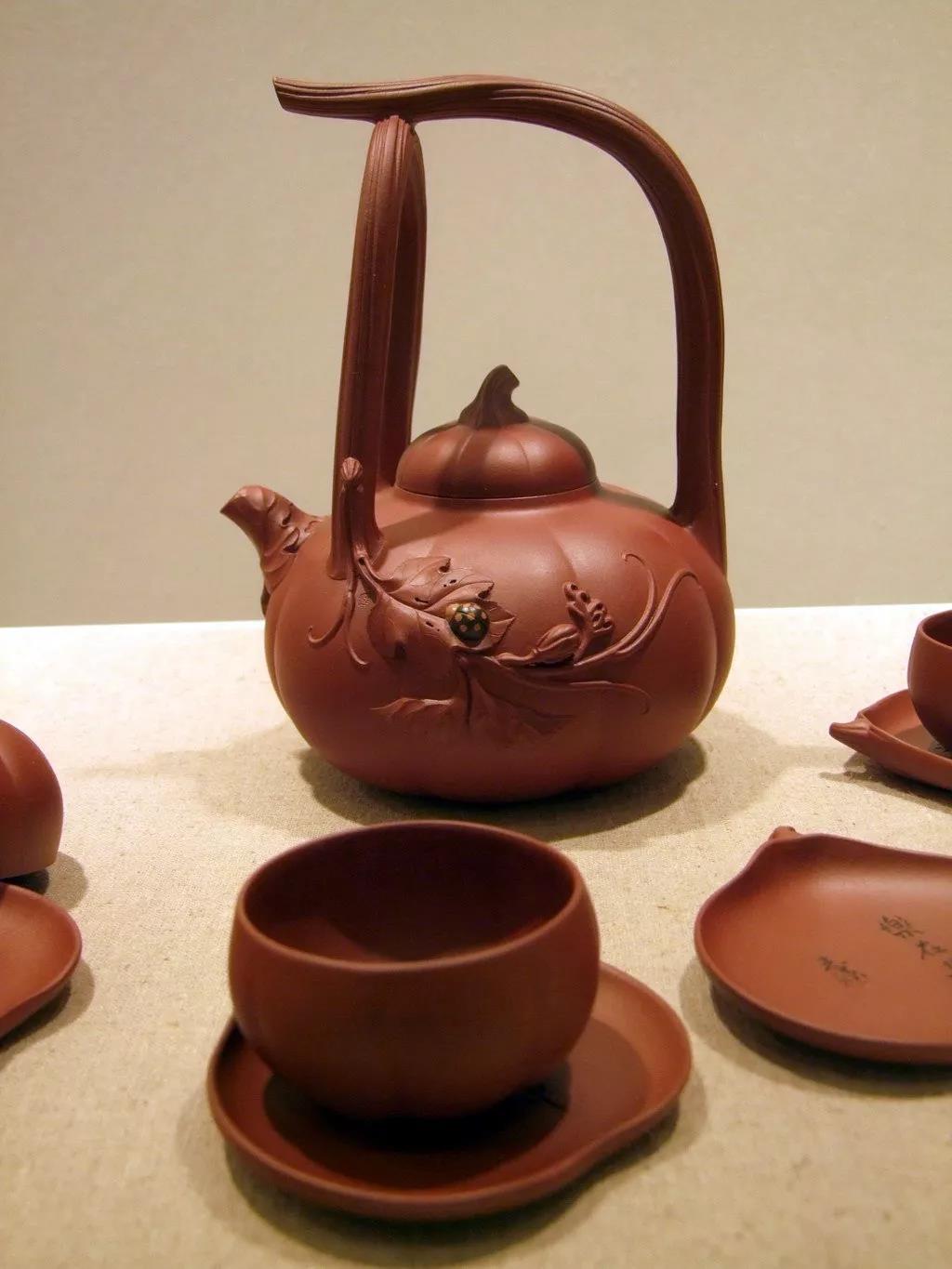 10種最美花器提梁壺，精美別致雕花紫砂壺!